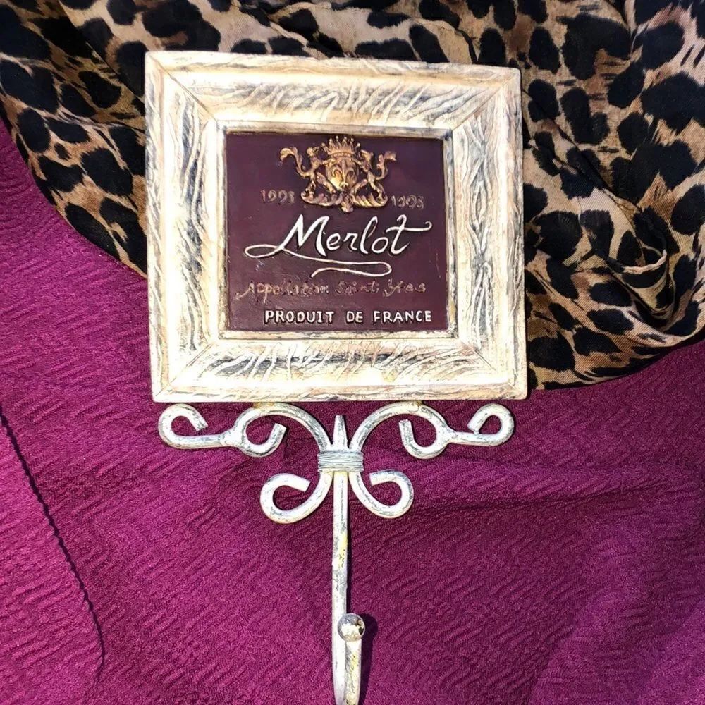 Kirklands Shabby Chic Merlot Hanger